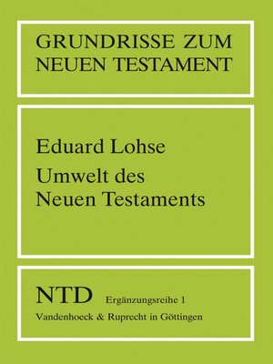 cover image of Umwelt des Neuen Testaments